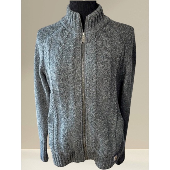 Women's Carhartt Full-zip, flannel-lined, wool-blend cardigan jacket medium - Picture 1 of 9